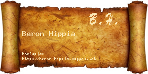 Beron Hippia névjegykártya